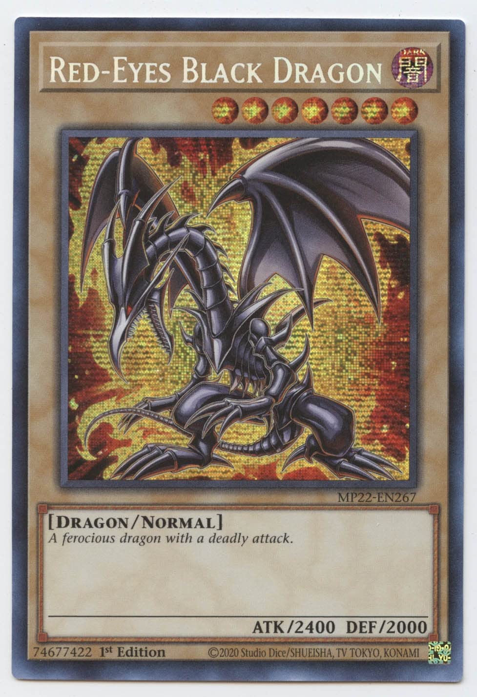 Yu-Gi-Oh! Red-Eyes Black Dragon - MP22-EN267 - Prismatic Secret