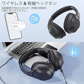 Amazon.co.jp: Ankbit ヘッドホン bluetooth ノイズキャンセリング