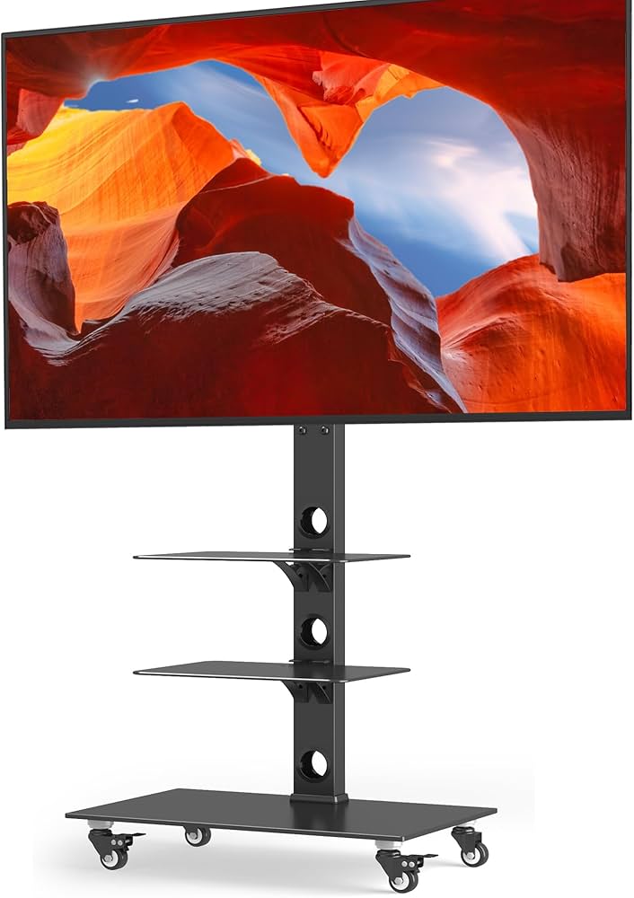 Amazon｜1homefurnit テレビスタンド キャスター付き 移動式 ハイ