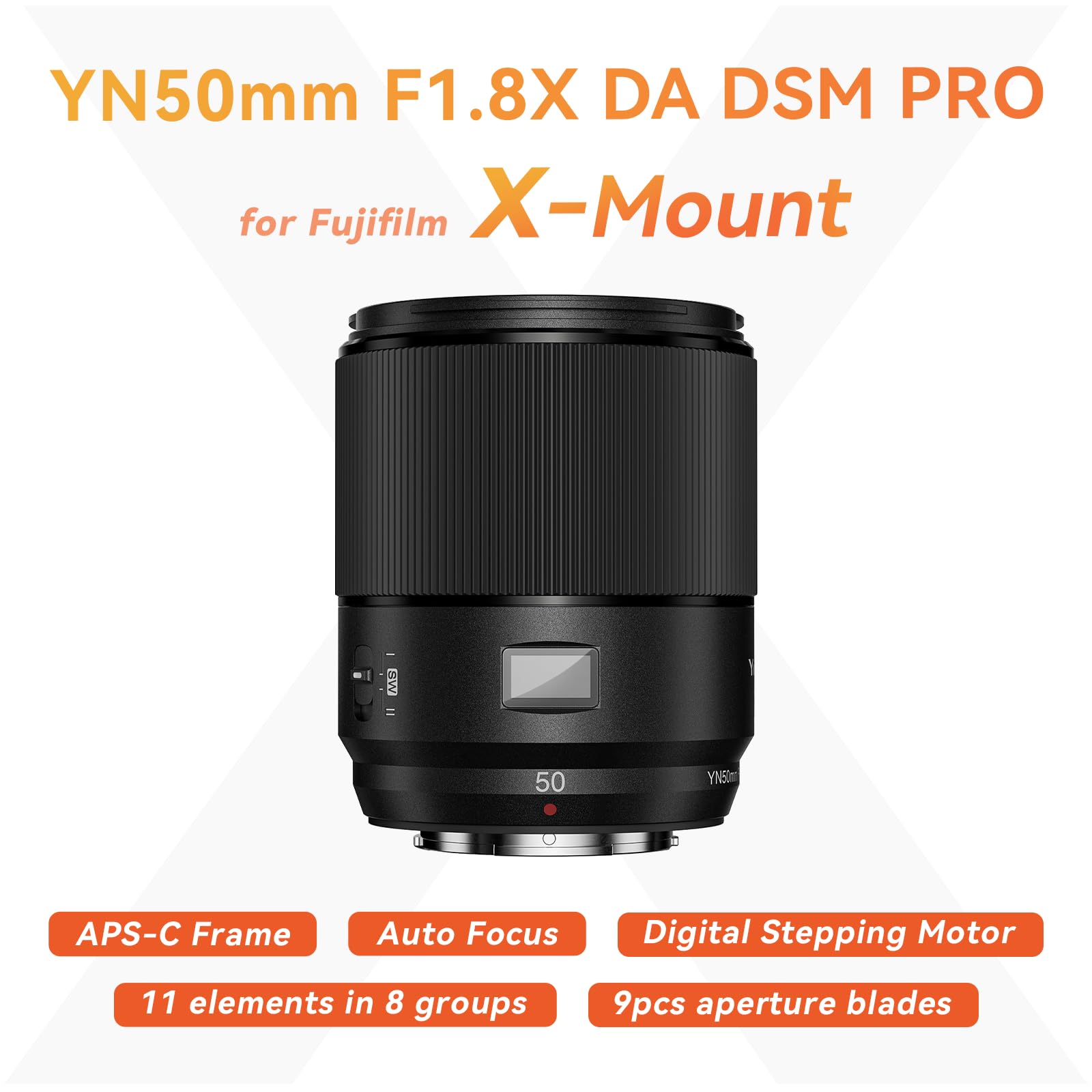 Amazon.com : YONGNUO YN50MM F1.8X DA DSM Pro Auto Focus Standard