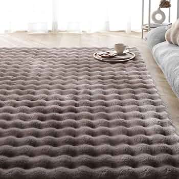 Amazon | RASIK ラグマット カーペット 約130×190cm モカ ふわもこ
