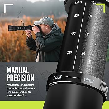 Amazon | ハイパワー 420-1600mm f/8.3 HD マニュアル望遠ズームレンズ