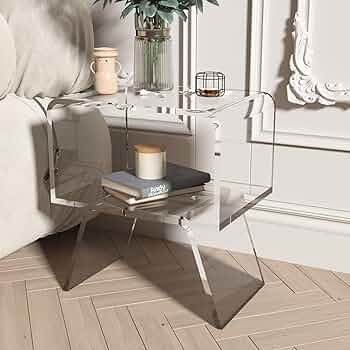 Amazon｜Gtzly サイドテーブル アクリルサイドテーブル 小さなスペース
