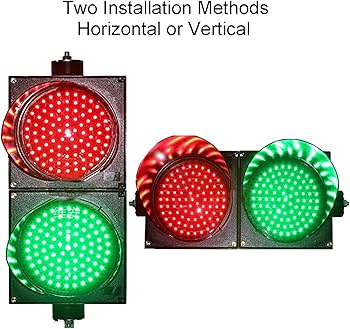 Amazon.co.jp: 産業用LED交通信号灯 直径4インチレンズ、信号機、2色赤