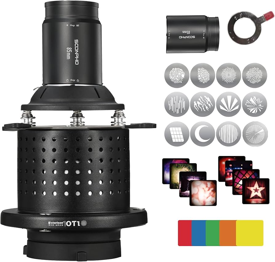 Amazon.com : SOONPHO Conical Optical Snoot Bowens Mount with 85mm