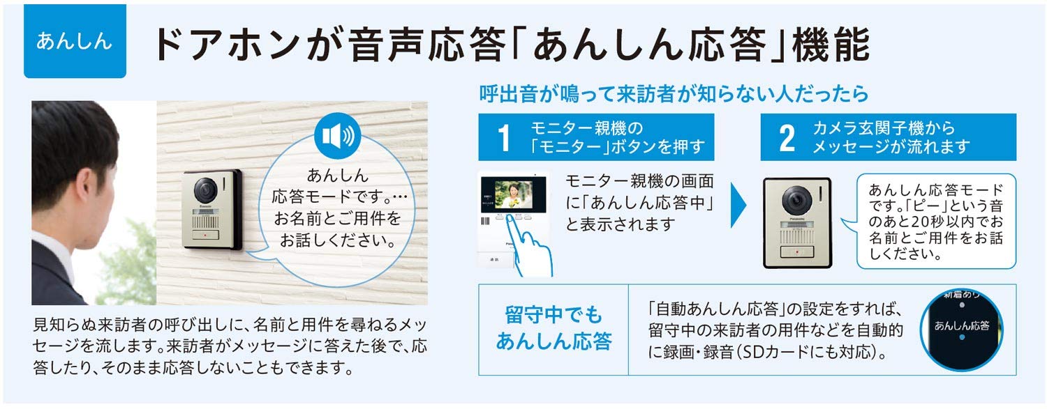 Amazon.co.jp: パナソニック テレビドアホン 2-2タイプ 電源コード式
