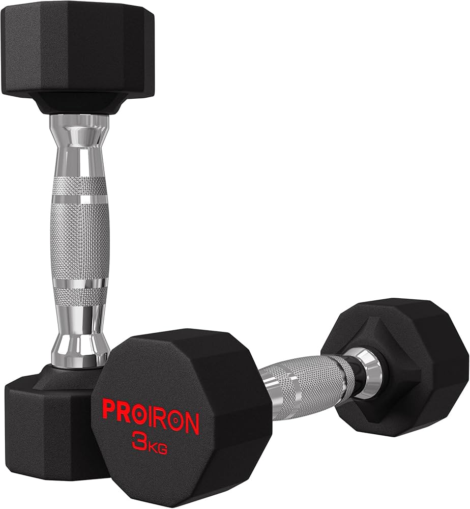 Amazon | PROIRON 鋼 ダンベル だんべる 3kg 2個セット 鉄アレイ