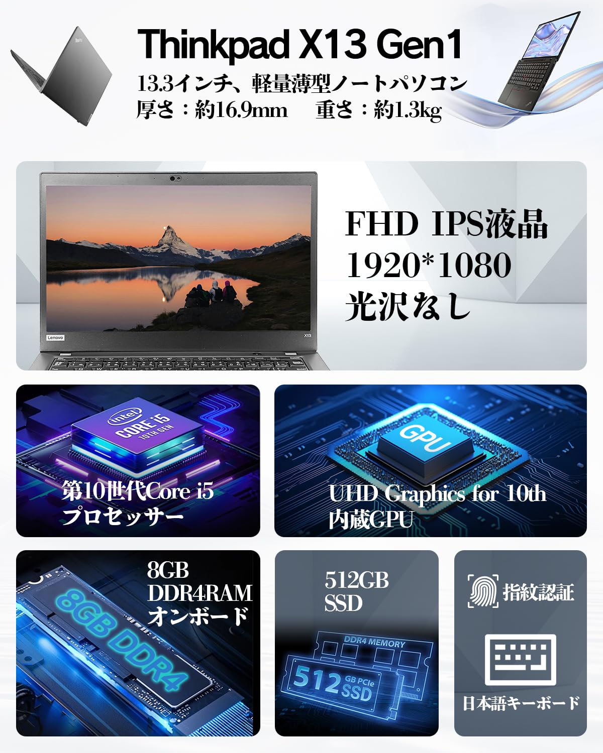 Amazon.co.jp: ノートパソコン レノボ Thinkpad X13gen1 Win11 pro