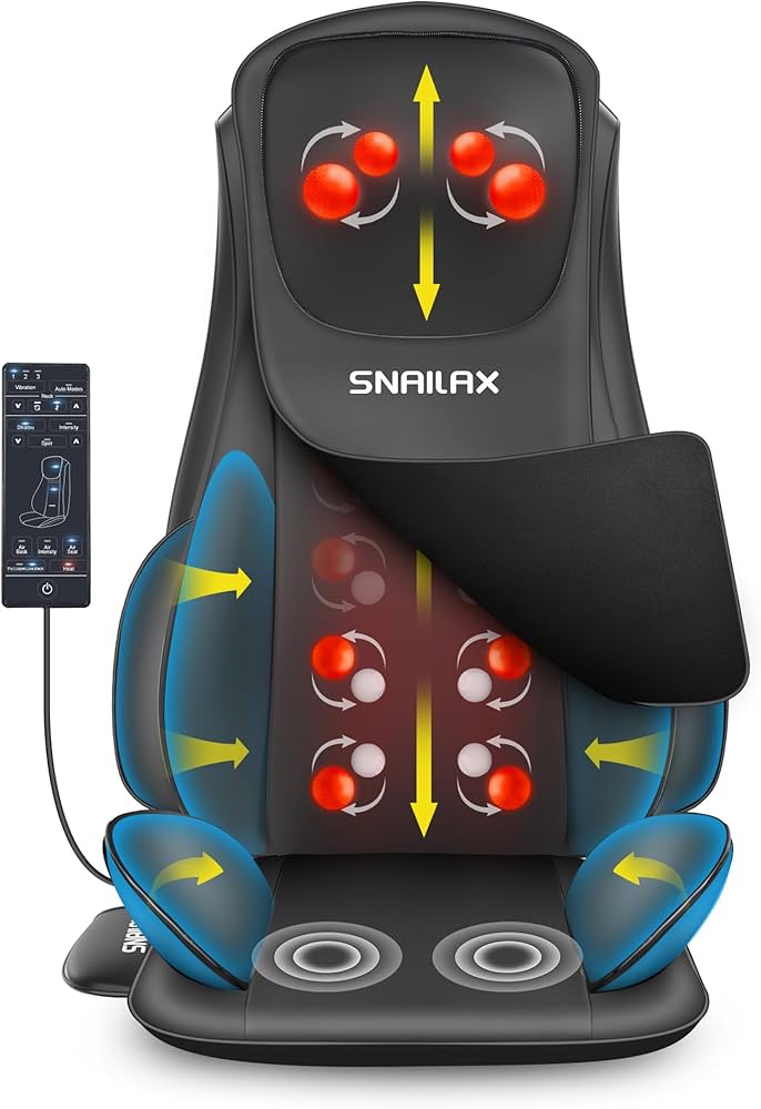 Amazon.com: Snailax Shiatsu Neck Back Massager with Heat, Massage