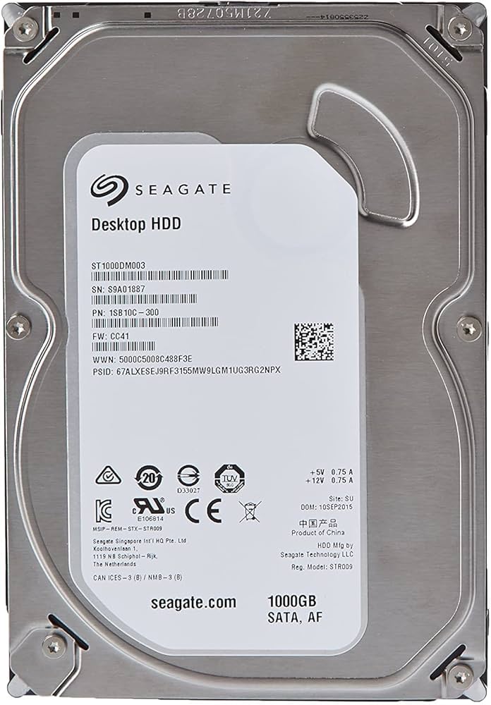 Amazon | 1TB 7200 RPM SATA 3.5