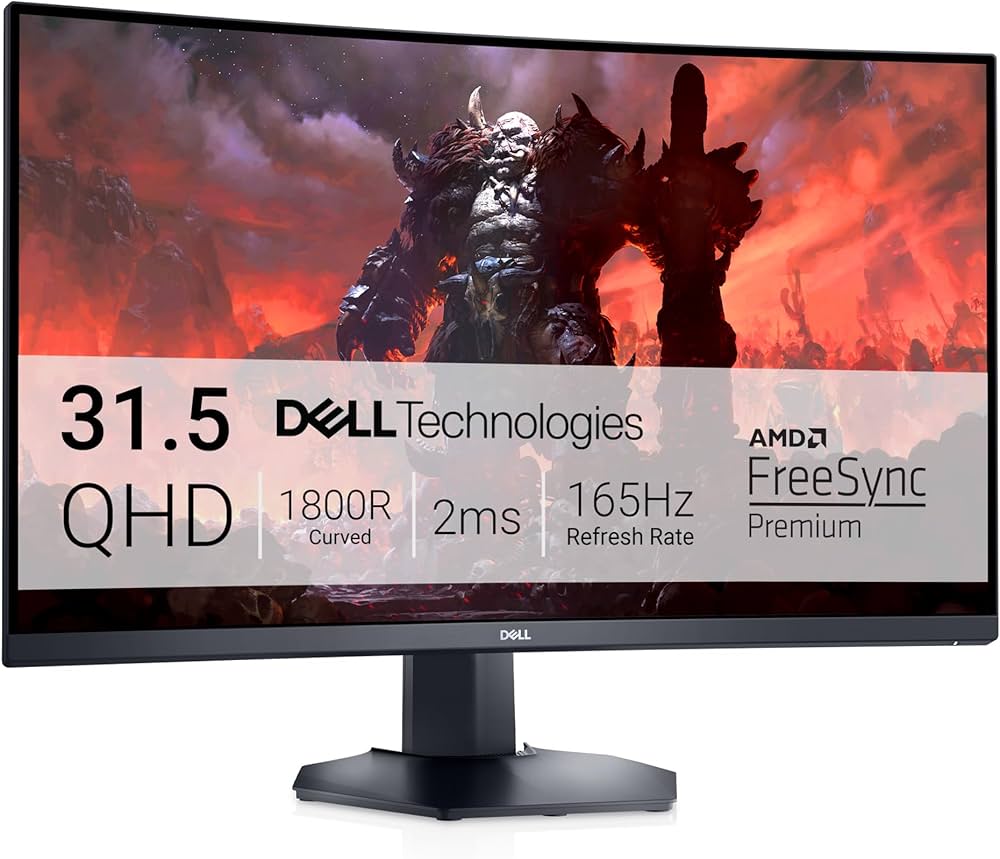 Dell S3222DGM 31.5 Inch QHD (2560x1440) 1800R Curved Gaming