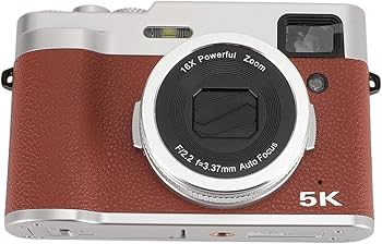 Amazon | コンパクトデジタルカメラ、5K HDカメラ、48MPフロントリア