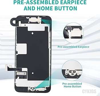 Amazon | CYKJGS iPhone 8用スクリーン交換 ホームボタン付き 4.7