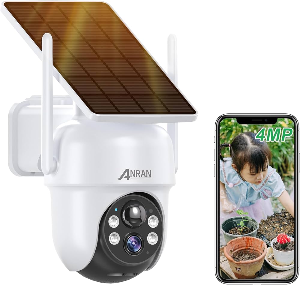 Amazon.co.jp: 【400万高画素・ソーラー一体型】 ANRAN 防犯カメラ