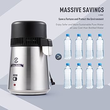 CO-Z Water Distiller 4L Distilled Water Maker with Glass Pot