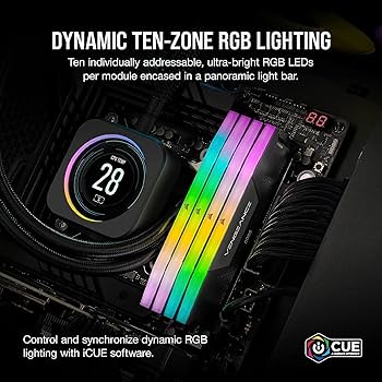 CORSAIR Vengence RGB DDR5 RAM 32GB (2x16GB) 6000MHz CL36-44-44-96