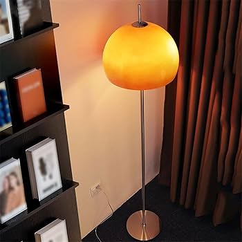 Amazon.co.jp : 半透明ガラススタンドライトオレンジラウンドフロア