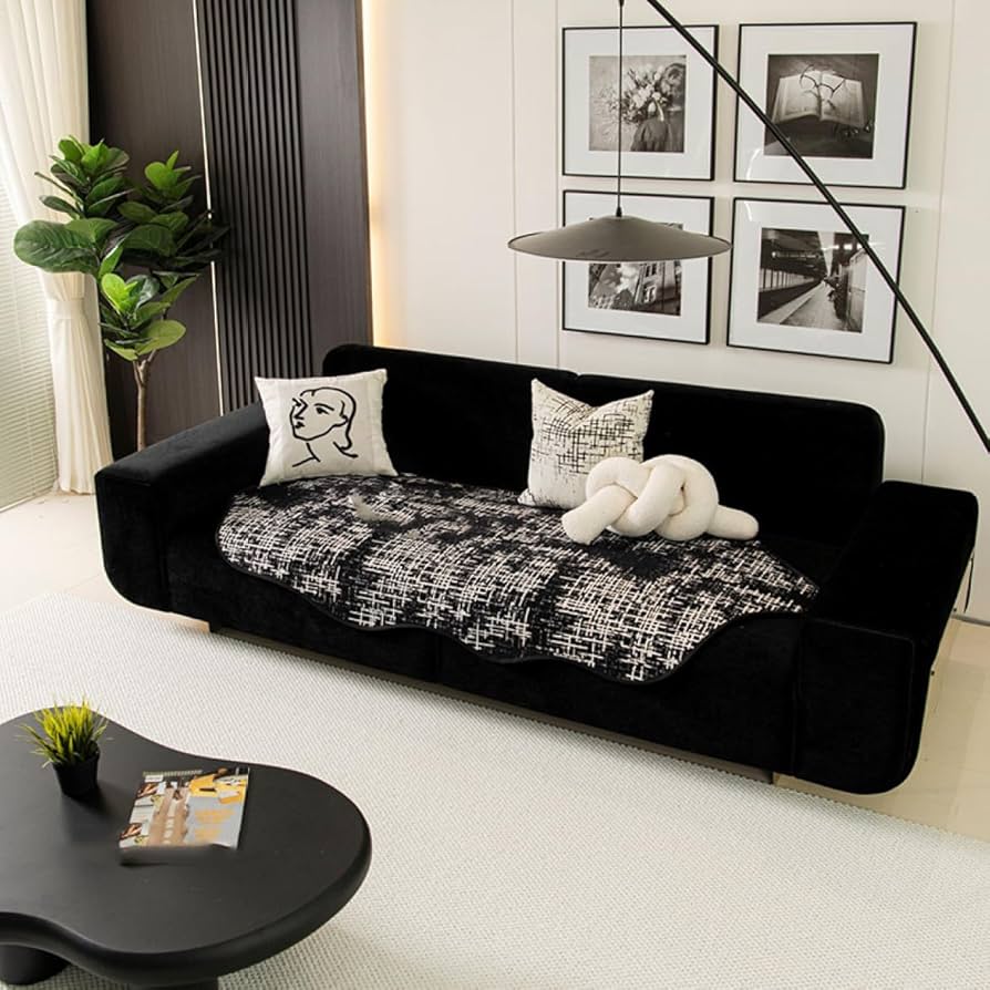 Amazon｜[DLAWF] ソファーカバー 北欧 ブラック マルチカバー ソファ
