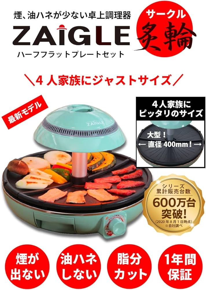 ザイグル 炙輪ワイドプレートセット カラーミントグリーン ザイグル 炙