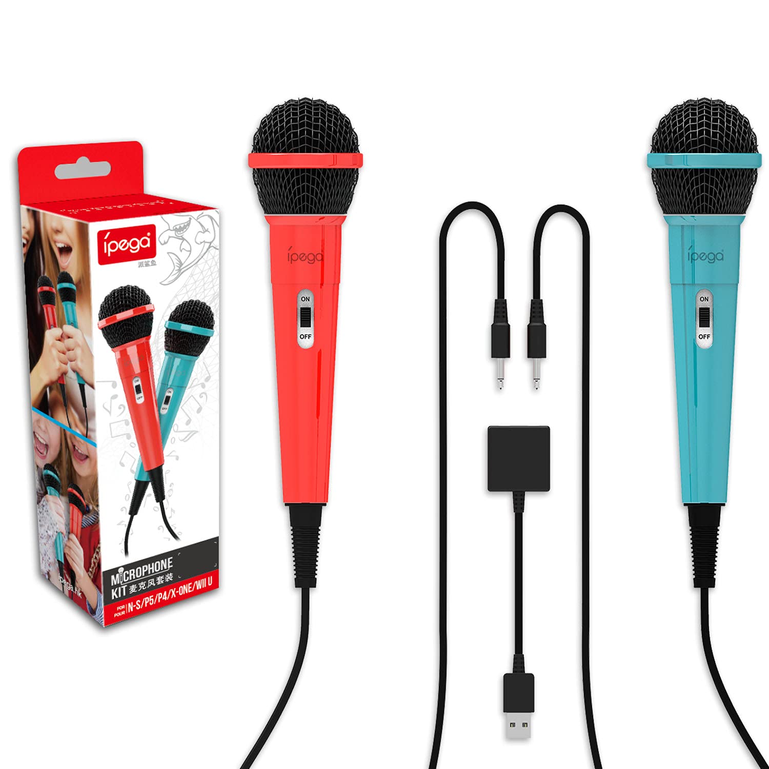 Amazon.co.jp: 【2本セット】Switch用 マイク カラオケマイク 有線