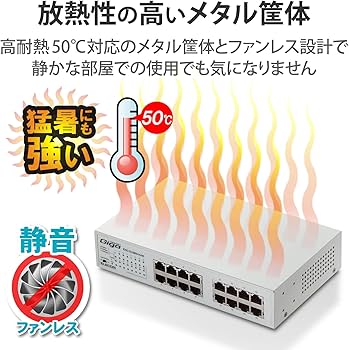Amazon | エレコム スイッチングハブ ギガビット 16ポート マグネット