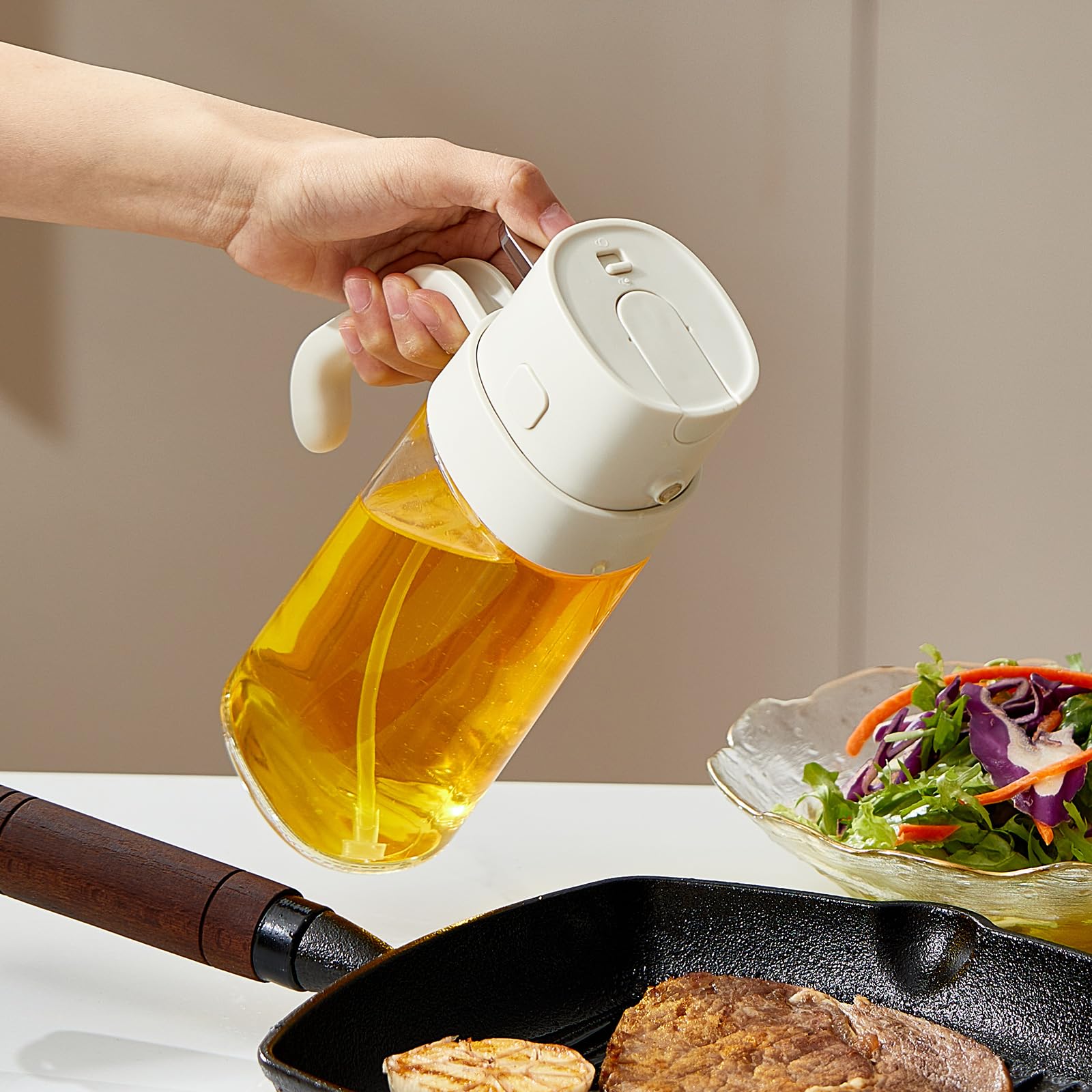 Amazon.co.jp: ZASA 2way オイルボトル 550ml オイルスプレー 調味料