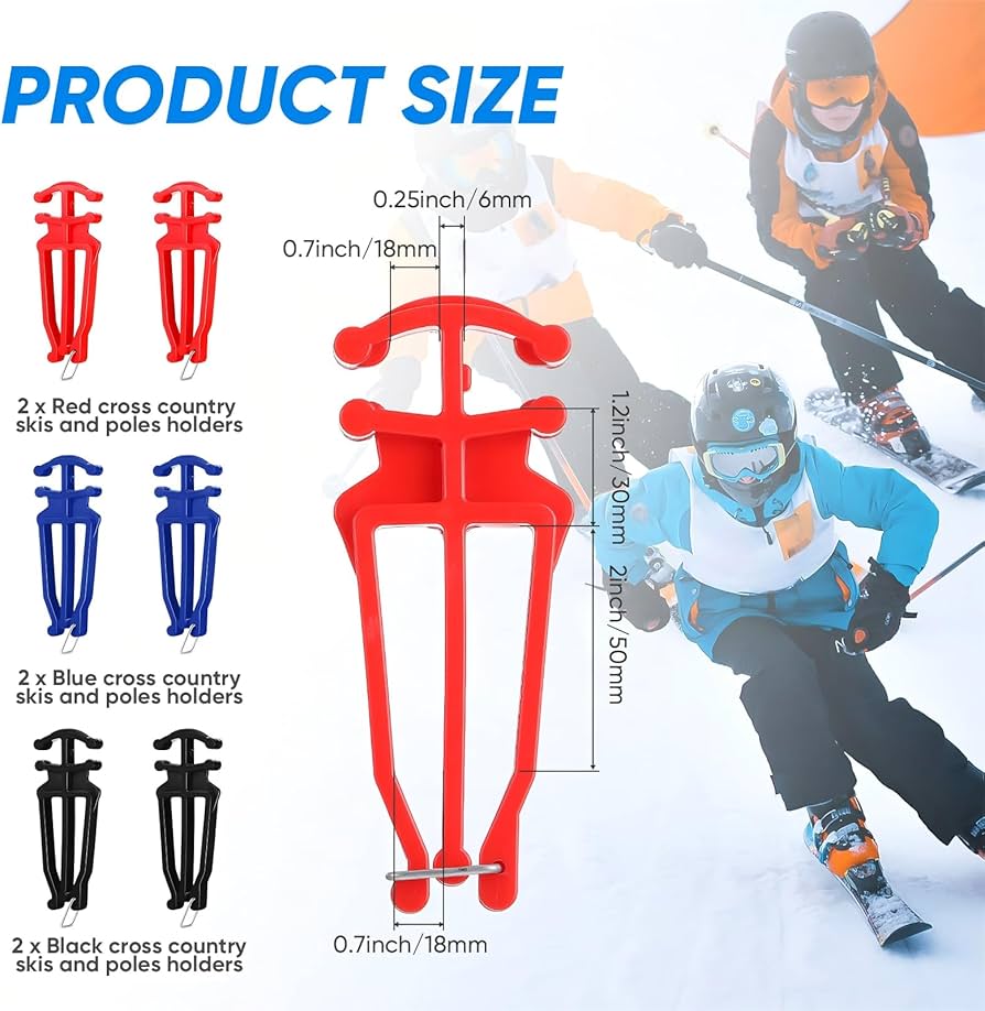 Amazon.co.jp: Hanaive スキーストラップとポールキャリア クロス