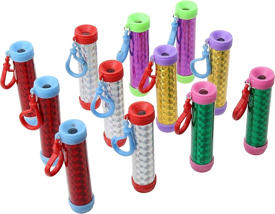 Amazon.com: Kaleidoscope Keychain Value Pack Favors- 3.38