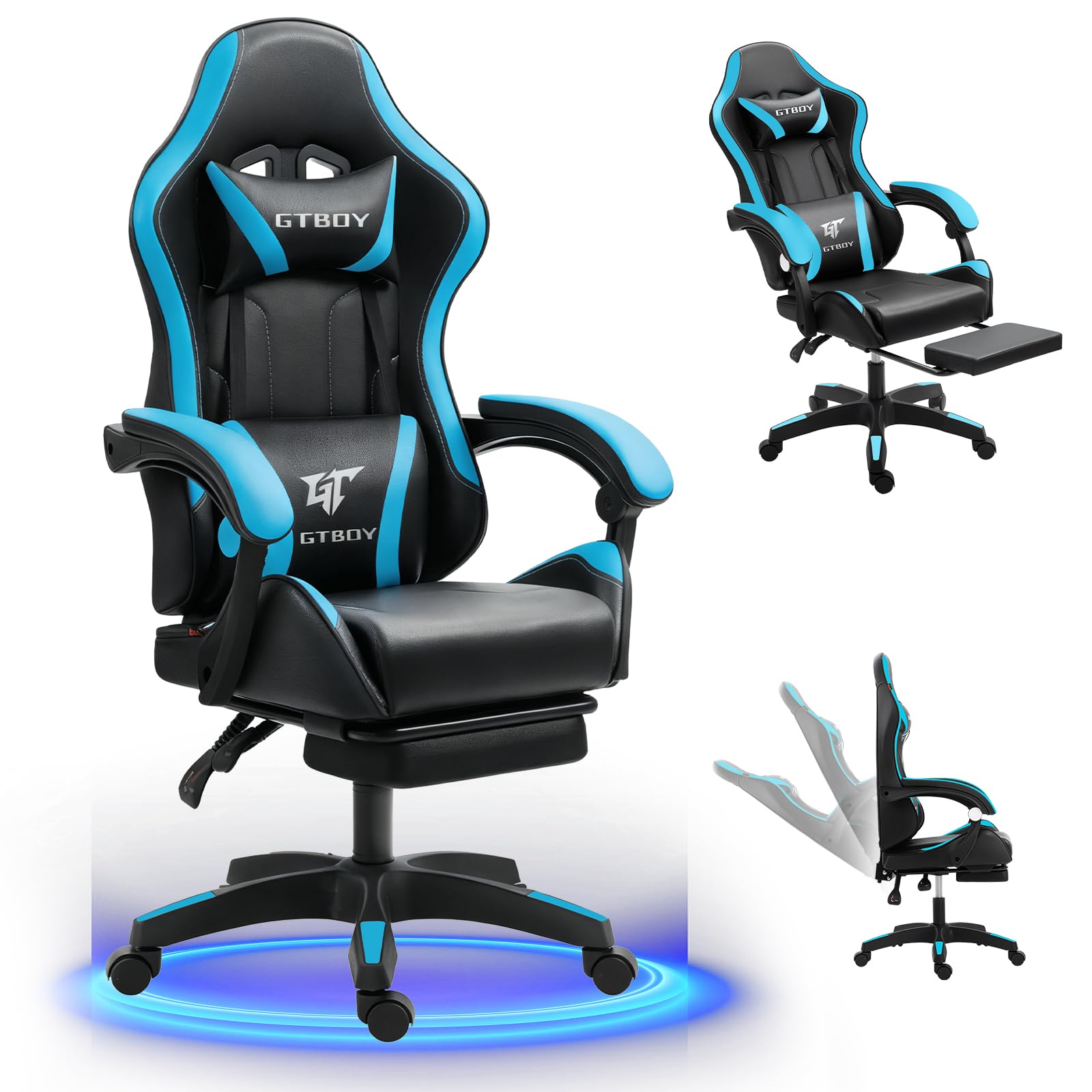 Amazon.co.jp: GTBoy ゲーミングチェア オットマン付き 座り心地最高