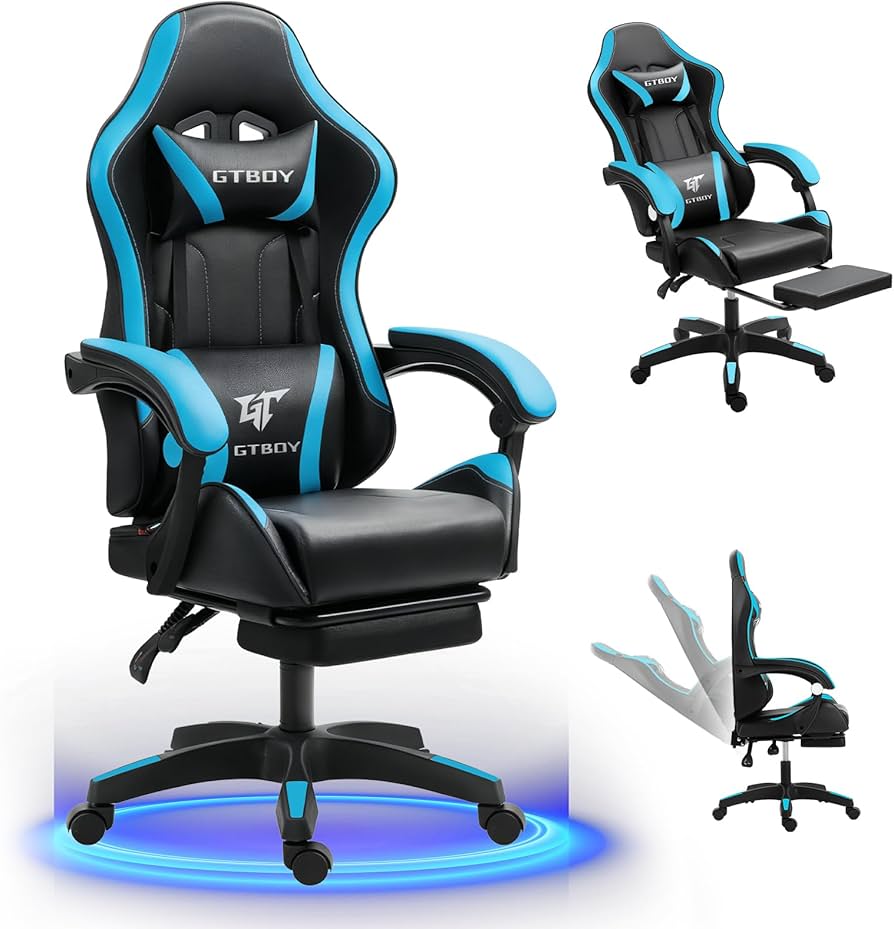Amazon.co.jp: GTBoy ゲーミングチェア オットマン付き 座り心地最高