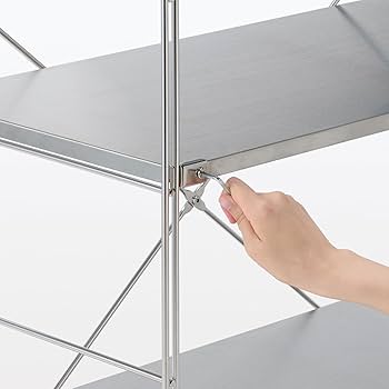 Amazon｜無印良品 ステンレスユニットシェルフ・ステンレス棚セット