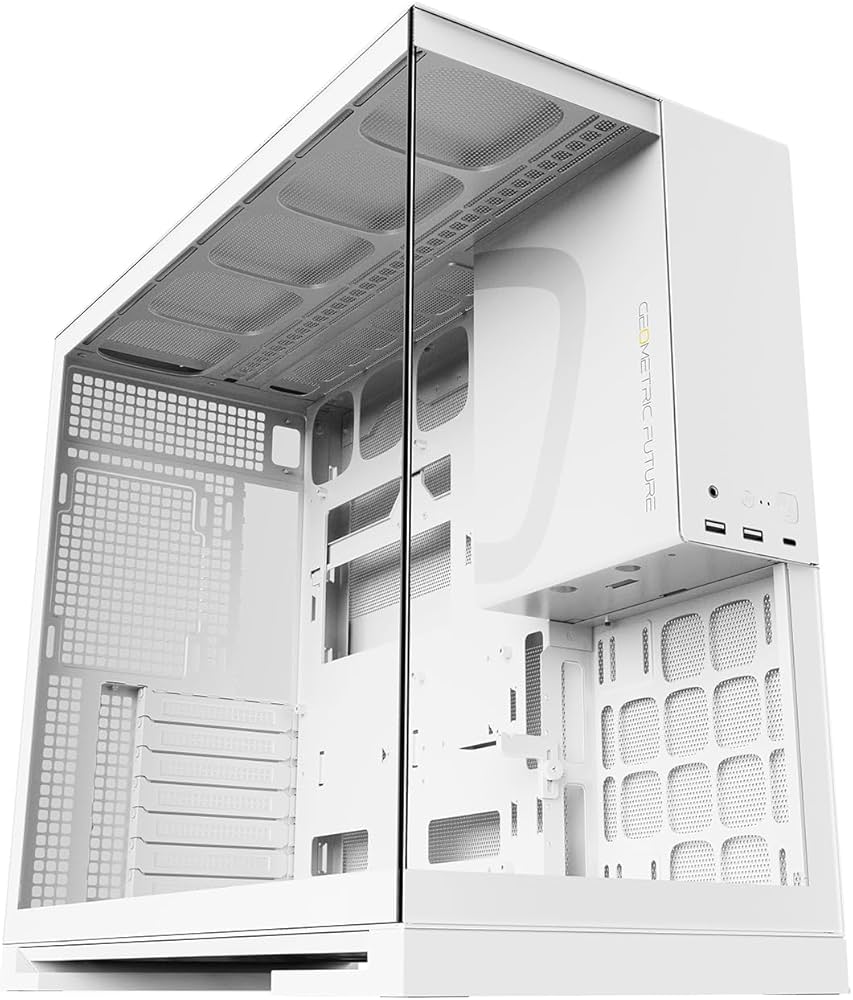 Amazon | GEOMETRIC FUTURE ミドルタワーPCケース Model 5 White 強化
