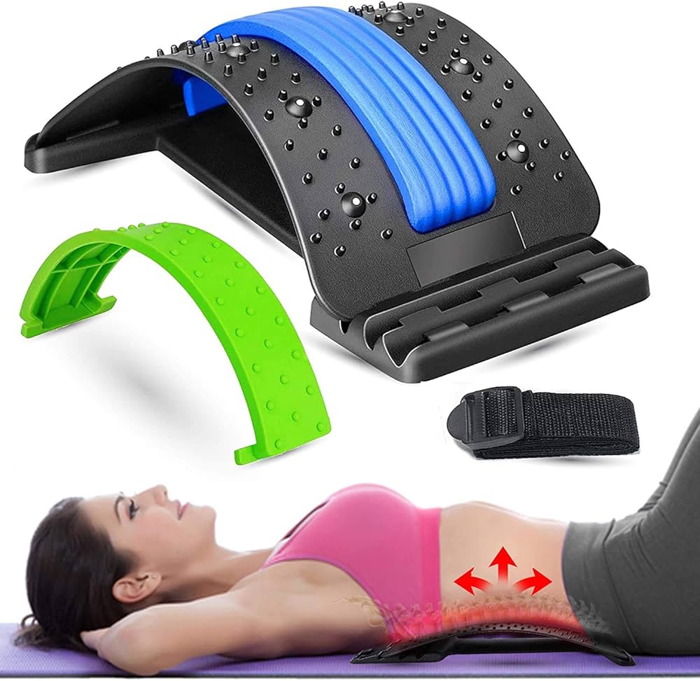 Amazon | 背中ストレッチ器具 マルチレベル 腰サポート ストレッチャー