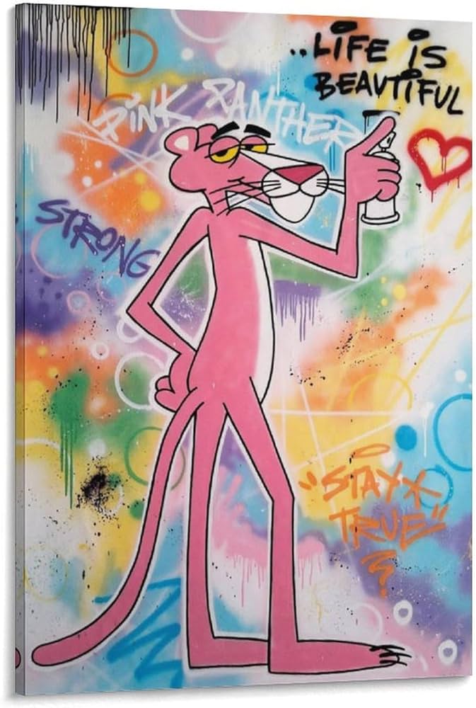Amazon.co.jp: Pink Panther ピンクパンサー ポスター キャンバス