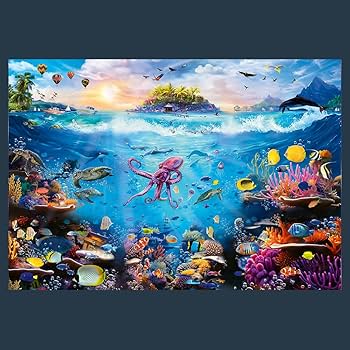 Amazon.com: Trefl Dive into Underwater Paradise 13500 Jigsaw
