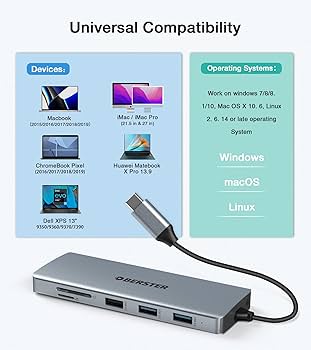 Amazon | OBERSTER USB Cハブ トリプルディスプレイ ドッキング