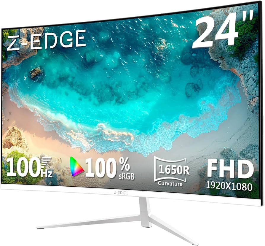Amazon.com: Z-Edge 24-inch Curved Gaming Monitor, Full HD 1080P