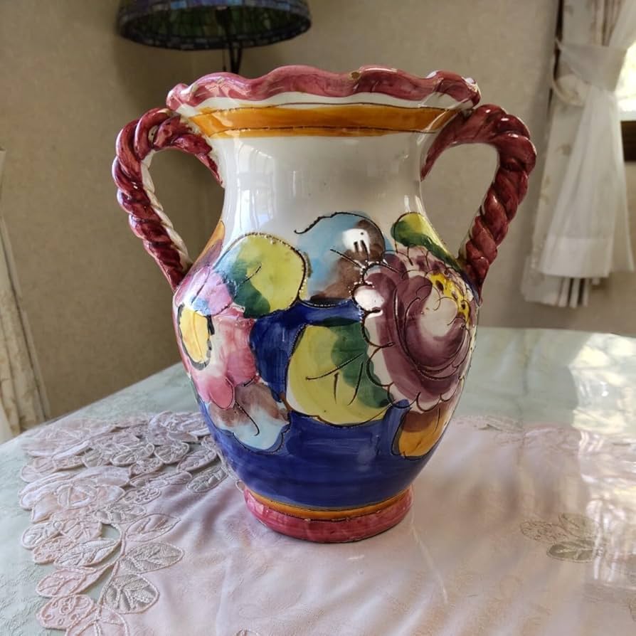 Amazon.co.jp: ノーブランド品イタリア製花瓶フラワーベース大胆な花柄