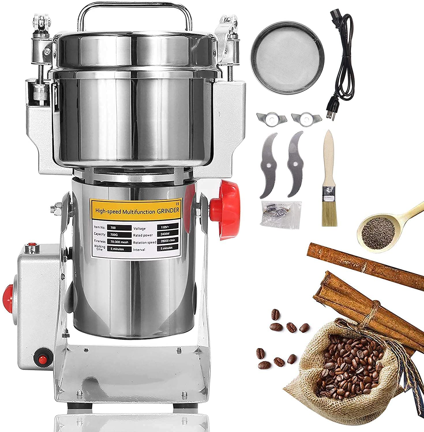 Amazon.co.jp: NEWTRY 700g電動スイング式グラインダー 家庭用 粉砕機