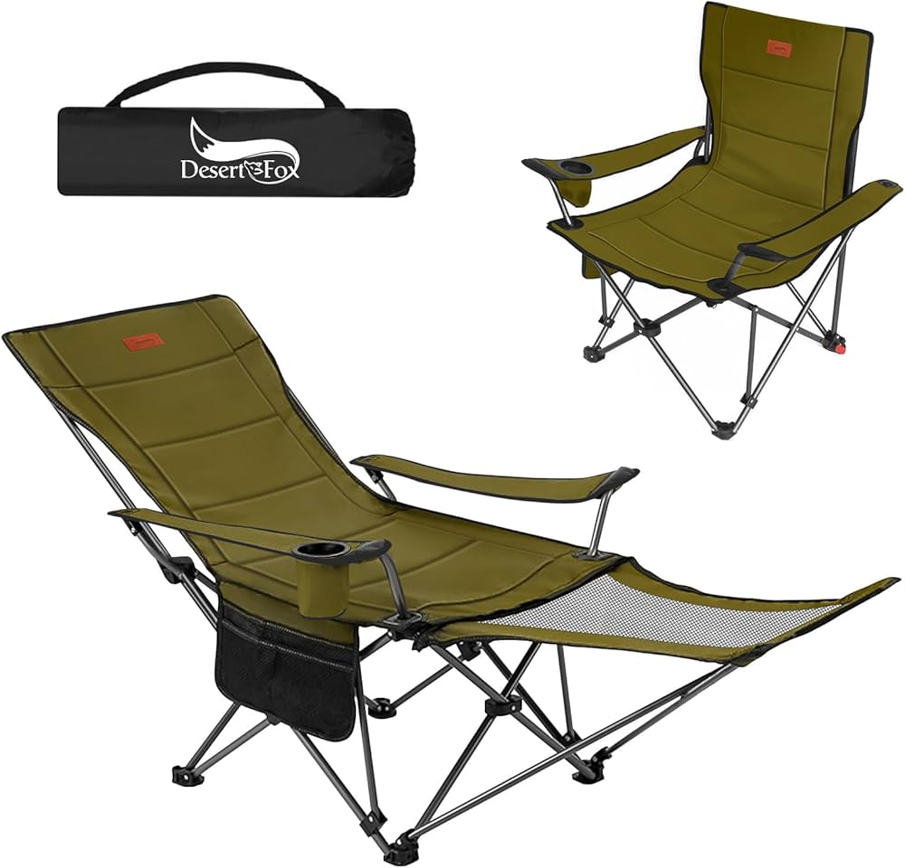 Amazon.co.jp: DesertFox リクライニングチェア キャンプ椅子 単品