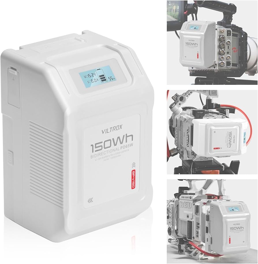 Amazon | VILTROX Vマウントバッテリー 150Wh 10050mAh 14.8V出力 D