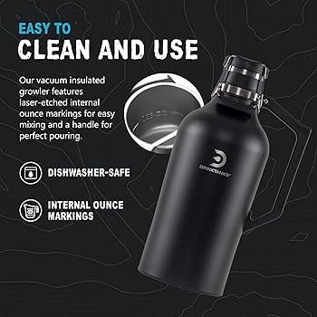 Amazon.com: DrinkTanks Craft Growler – 128 oz Vacuum Insulated