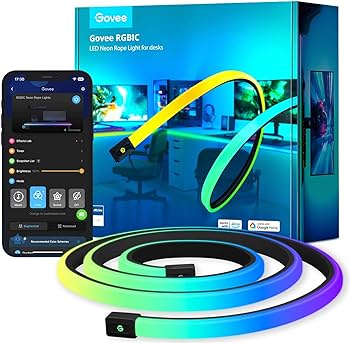 Amazon.co.jp: Govee RGBIC ネオンロープライト デスク用 16.3フィート