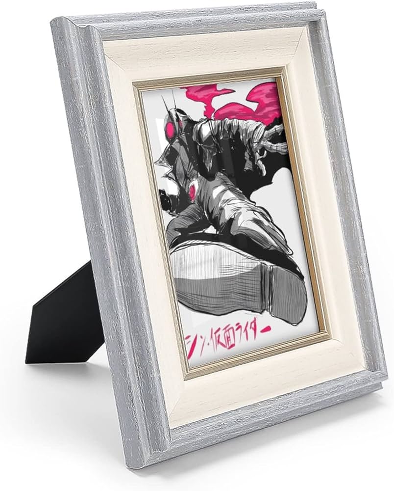 Amazon.co.jp: 仮面ライダー フォトフレーム 木製 写真立て 木目調