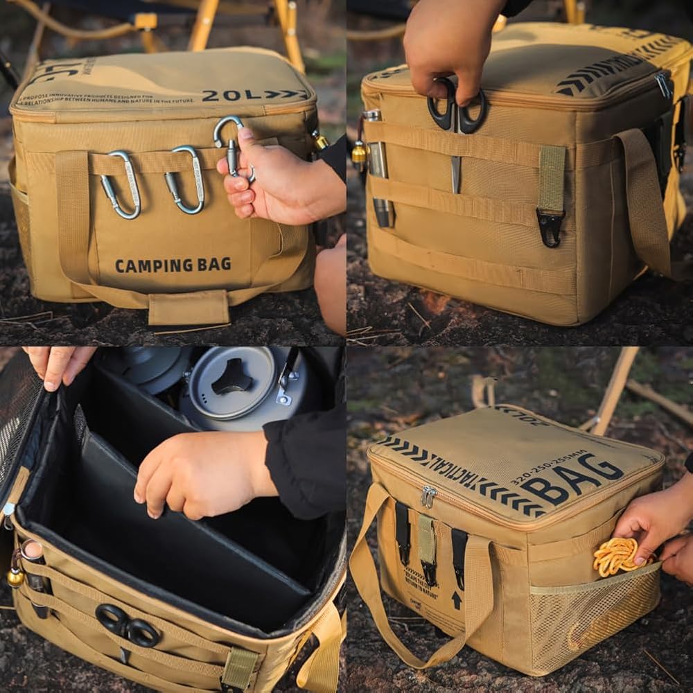 Amazon.co.jp: HiGropcore キャンプ ギアケース 20L 大容量 キャンプ