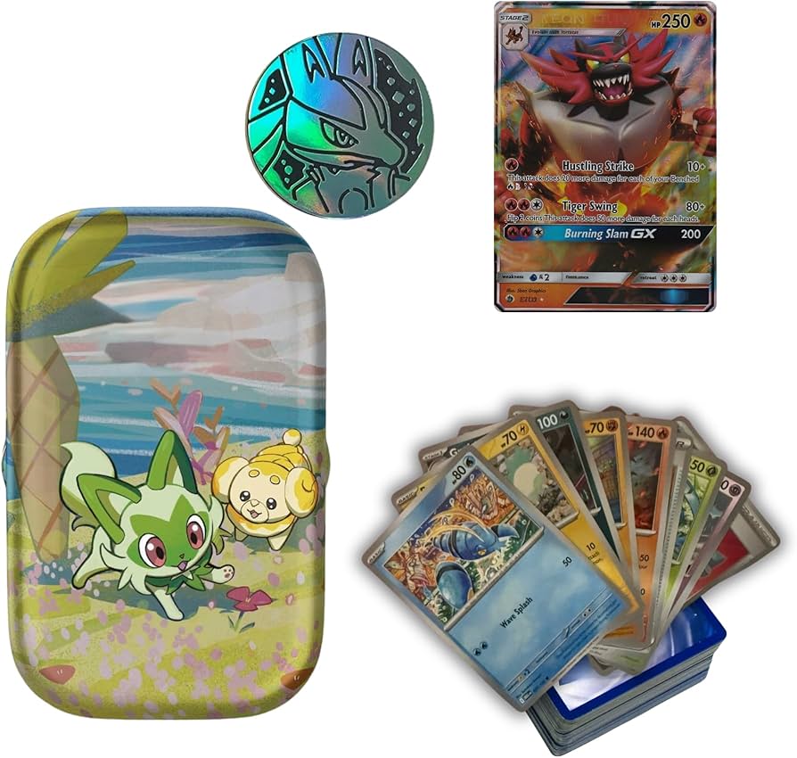 Amazon | 究極のポケモンミニ缶セット - トレーディングカード50枚