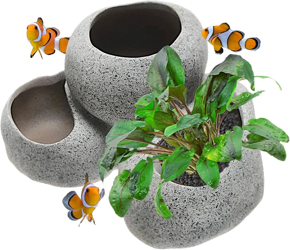 Amazon | heizi 水槽 水草 鉢 ソイル 砂 付き 水槽ポット アクアリウム