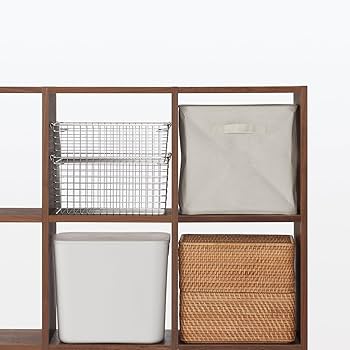 Amazon｜無印良品 スタッキングシェルフ・3段・ウォールナット材 幅42