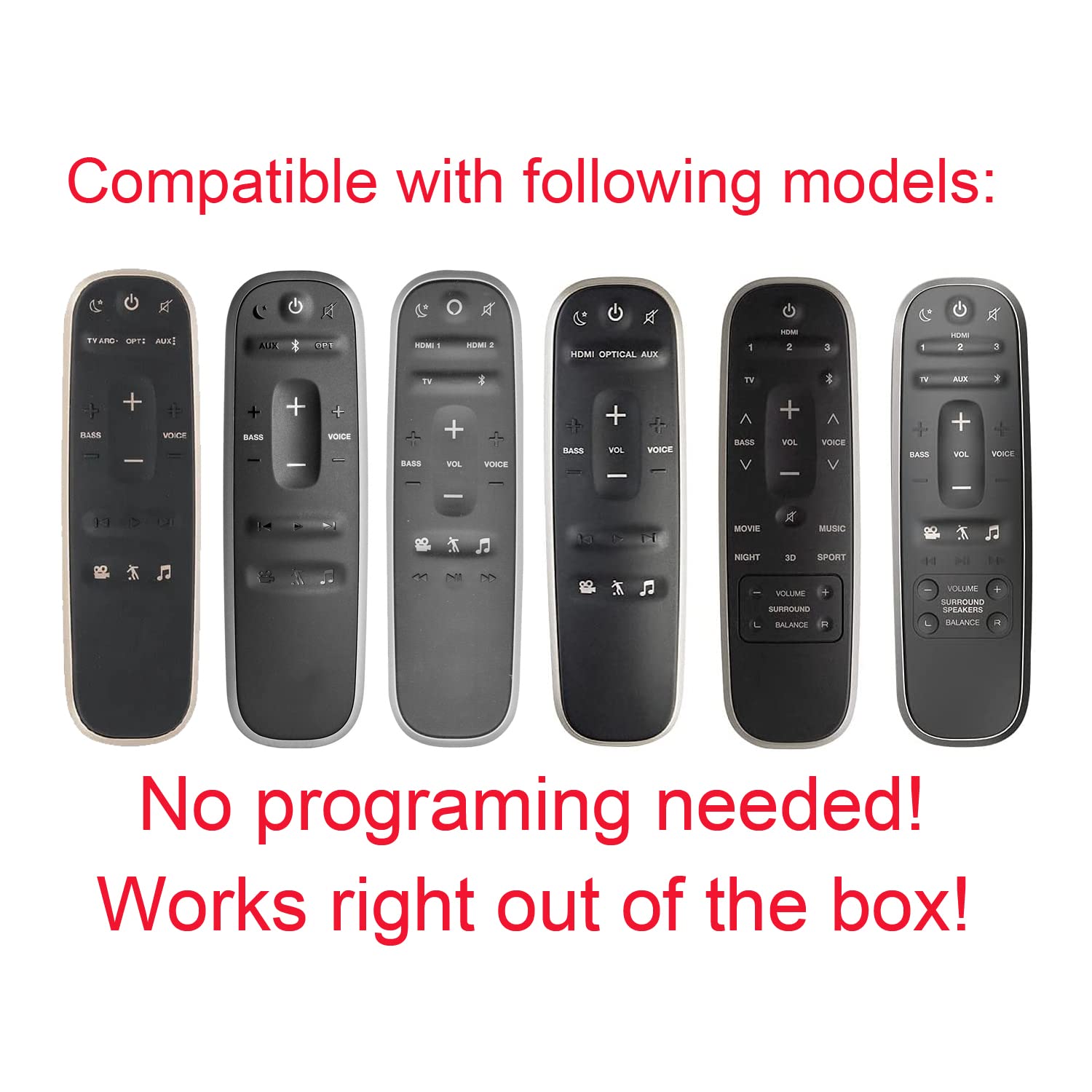 Amazon | GENGQIANSI Polk React & Commandサウンドバー用のリモコン