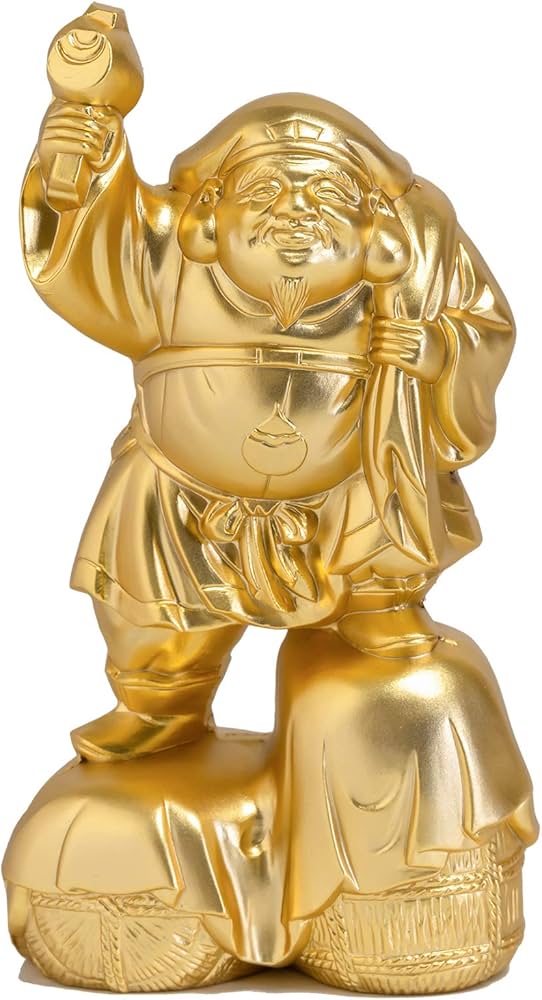 Amazon｜開運七福神 大黒天 （金メッキ/24金）仏師：牧田秀雲 原型＿
